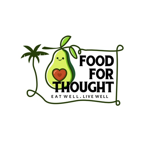 Fresh, Playful Island-Inspired Logo for Food For Thought – Organic Café & Market in the Florida Keys Design by nindadian