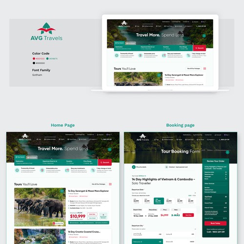Designs | AVG Travels Redesign Website | Web page design contest