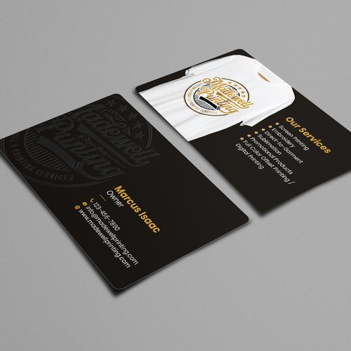 Business Card for a Custom Clothing/Product Business Design by Muaz™