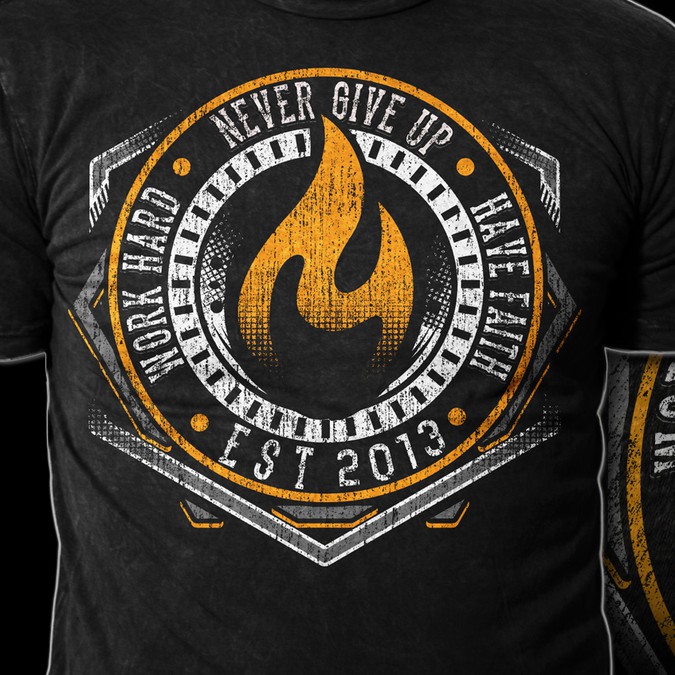Create Edgy T-shirt Designs for Never Give Up! | Clothing or apparel ...