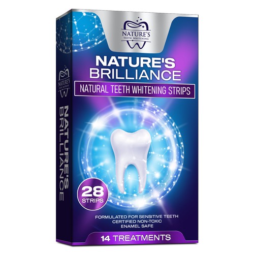 Natural Design Needed for Nature's Brilliance Whitening Strips Design by sapienpack