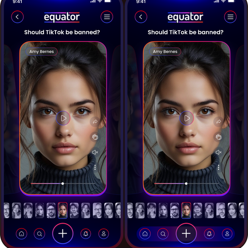 Designs | Equator app discussion page | Web page design contest