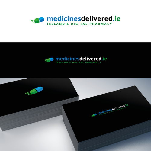 logo for online pharmacy medicinesdelivered.ie Design by design by NIKA