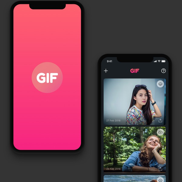 Design by Pixel_Warrior titled "GIF Creator app"