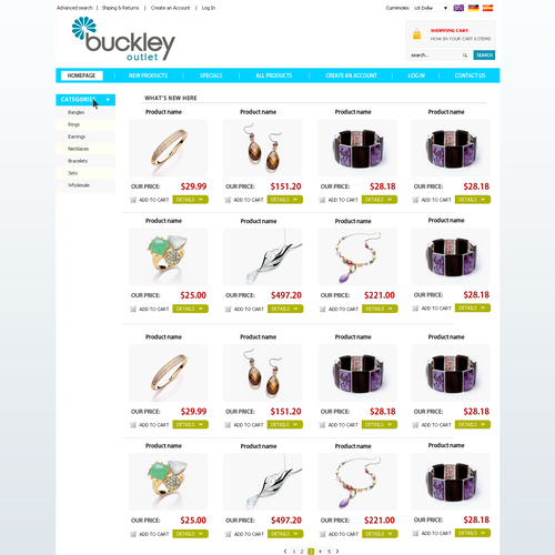 Jewellery E-Commerce Template Required For Magento Design by Product_Designer