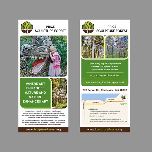 Enticing Rack Card for Unique and Fun Sculpture Park Nature Preserve Design by Krishna Arts