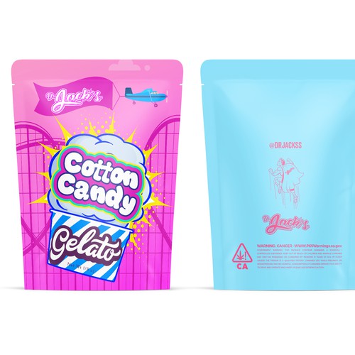 Designs Cotton Candy gelato cannabis bag Product packaging contest