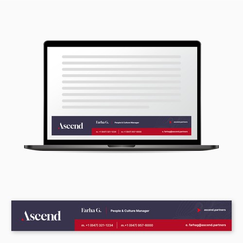 Ascend Partners New Branded Email Signature Design by Oranye Putih