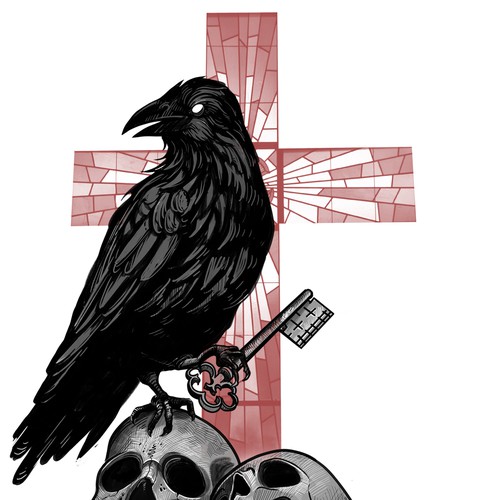 Gothic Raven tattoo Ontwerp door strelok25