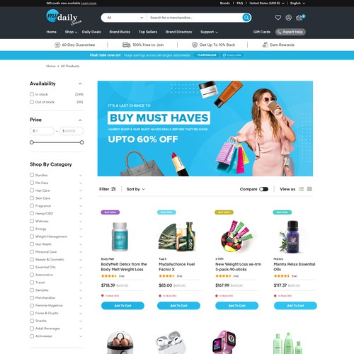 Revamp our e-com website! Design by OMGuys™