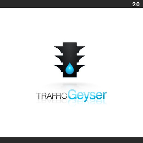 T-R-A-F-F-I-C   g-e-y-s-e-r  Logo Design by frank jefferis