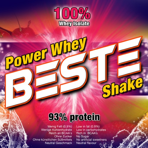 Striking, colourful, fruity label needed for the best Protein Design réalisé par AngelDesign