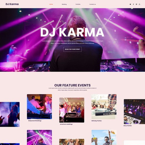 dj karma - playing good music since 2007 Design by Digitechtic