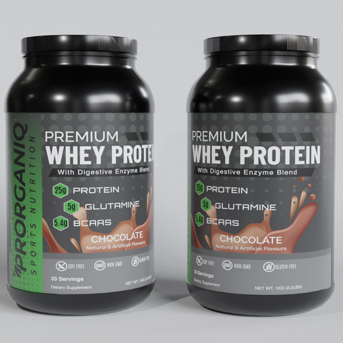 Design Need A Premium Label Design for Whey Protein Supplement por babibola