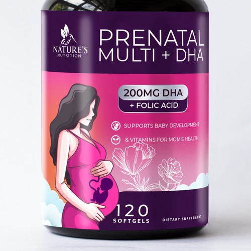Prenatal Vitamins Label Design needed for Nature's Nutrition Design by brandit by roshin