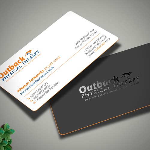 Business card for 2 clinic physical therapy office Design by Design sp