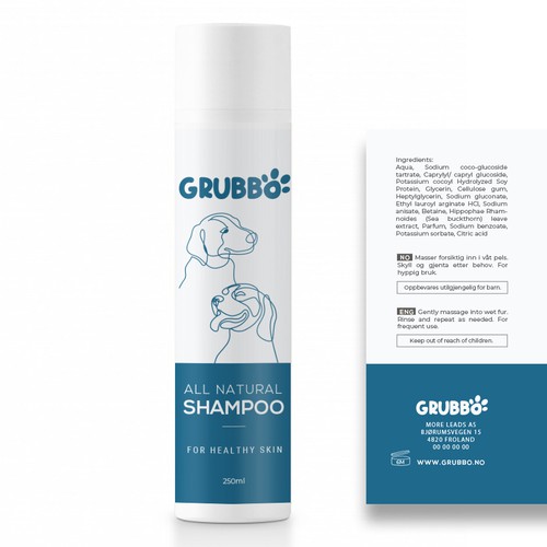 Design label for dog shampoo Design by intanamir