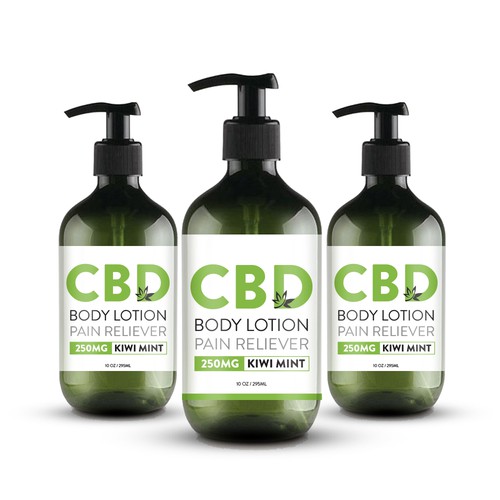 CBD Body Lotion Label Design Contest Design by GayanMH