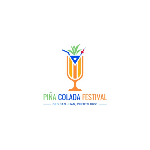 Piña Colada Festival Logo and Branding Package Design by smitadesign