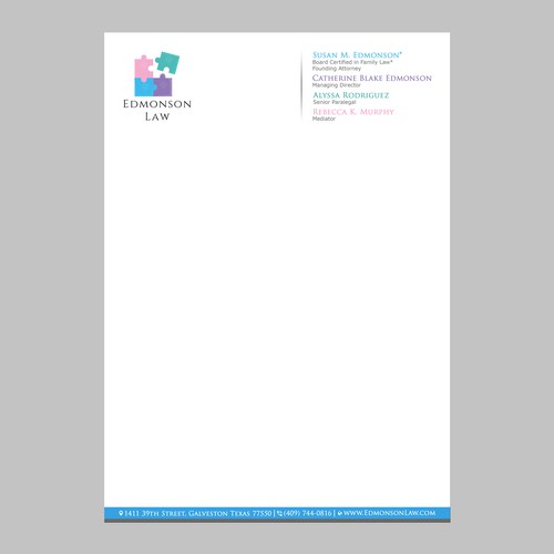 Striking New Modern Letterhead Needed for Law Firm Revival Design by PAPRI802030