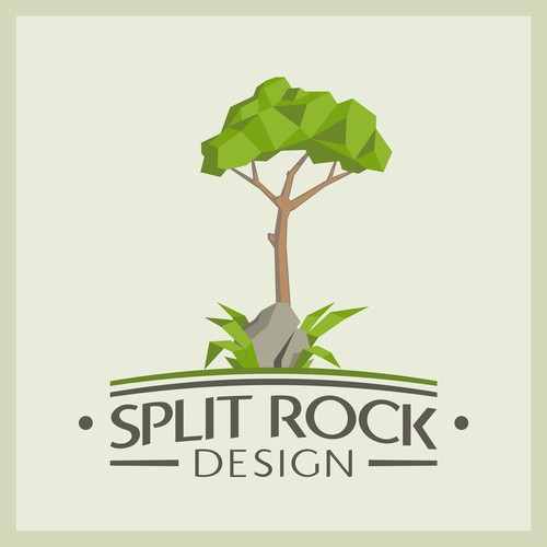 LOGO Split Rock Design (Landscape design builder logo) Logo design