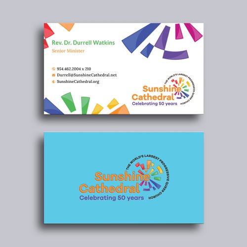 Business Card for Growing Progressing LGBTQ Church Design by Allin1 design