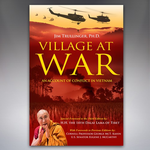 Cover for Third Edition of Classic Work on the Vietnam War. Special Foreword by H.H. the Dalai Lama. Design von Rav Astra