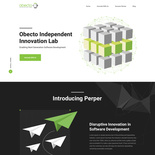 High-Tech Software Innovation Lab - New Website Design Design by Obizzy