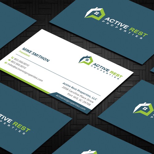 Designs | Modern Business Cards for Active Rest Properties | Business ...