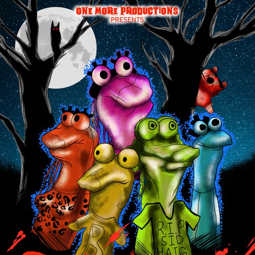 !!!DESIGN A SOCK-PUPPET HORROR/COMEDY MOVIE POSTER!!! Design by Sergheiev