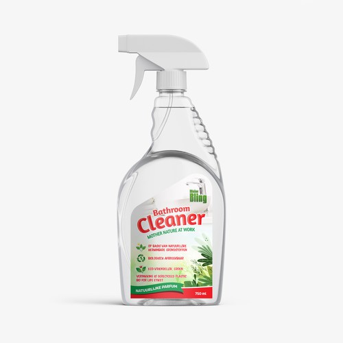 Natural, Bio, Eco Bathroom Cleaner label Design by laudes