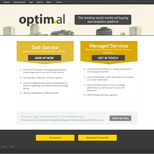 Help Optimal Design Compelling Landing Page!