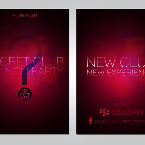 Exclusive Secret VIP Launch Party Poster/Flyer Ontwerp door abner