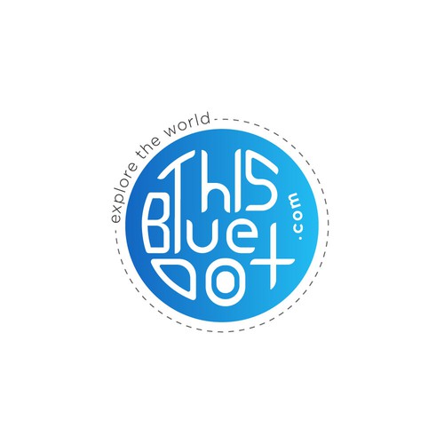 Design Logo for our new travel blog This Blue Dot - thisbluedot.com Design by One Frame