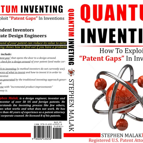 Create a creative cover image for Quantum Inventing a shocking new way to invent. Design by Tahia Sharif