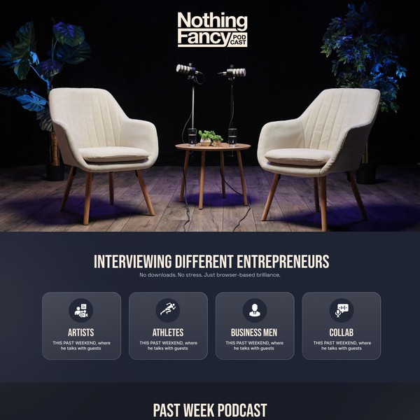 OUR CONTEST WINNING DESIGN OUT OF 74 DESIGNS SUBMITTED -- NOTHING FANCY PODCAST