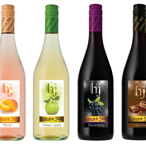 Create the next product label for HOUSE JAM fruit wines! DELICIOUS. Cutting egde.Elegant & cool