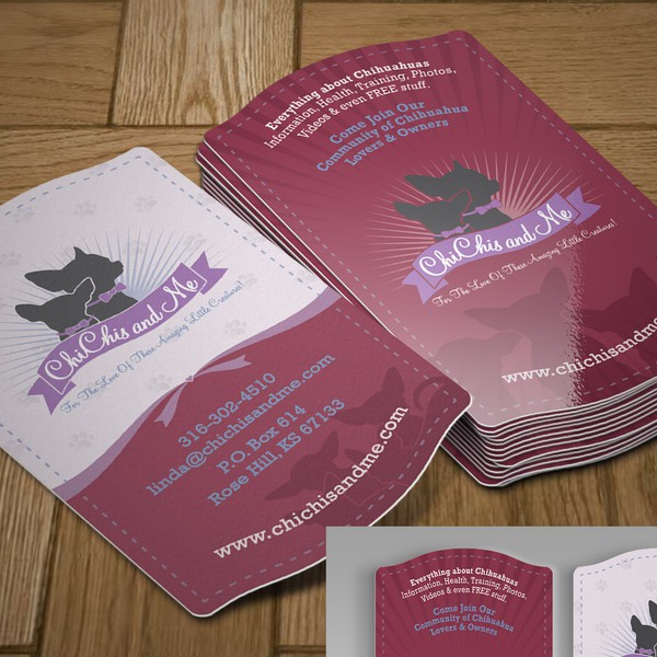 Chic petshop card design