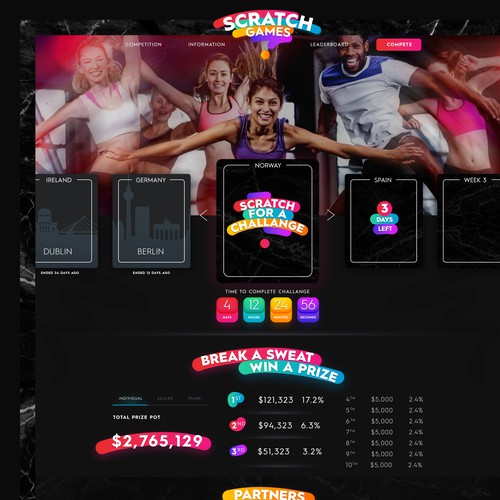 Functional Fitness Online Competition Website | Scratch Games Design by BobbyLex