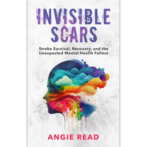 A powerful cover for book about stroke recovery and mental health Design by Aleaca