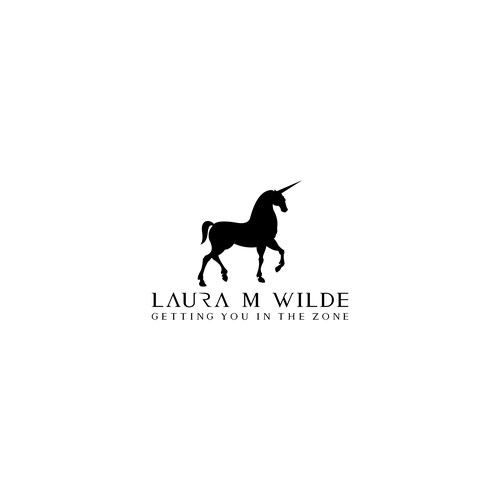 Black Unicorn Logo Design by AllBetterDesign