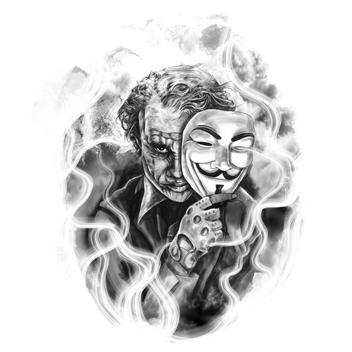 Tattoo Designs - Joker Anonymous Diseño de Gesangk