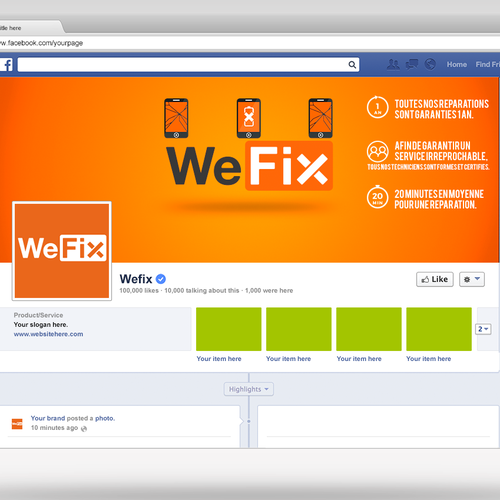 Facebook cover contest entry by The webdev