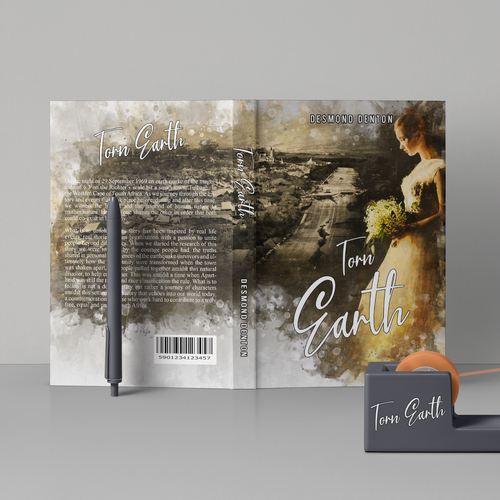 Dramatic book poster for an epic historical inspired earthquake tale (1969 TULBAGH SOUTH AFRICA) Design by H-Izz Design