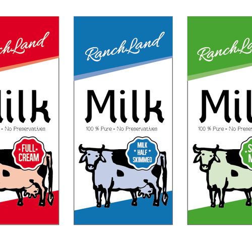 Create the Package for a New Major Milk Brand in China Design by CMJNdesign