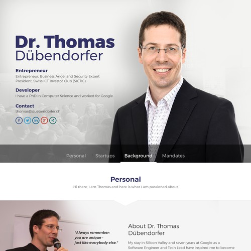 Web page design contest entry by Rashicreative