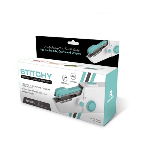Create Packaging for Moden Handheld Sewing Machine Design by Munez Studio