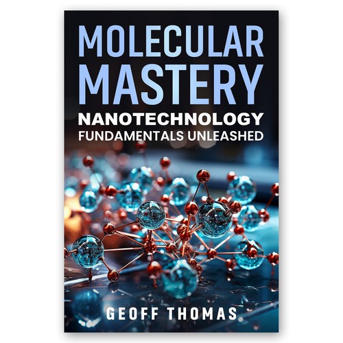 Create an eye-catching design for a first time author on the topic of nanotechnology. Diseño de Pixcellent