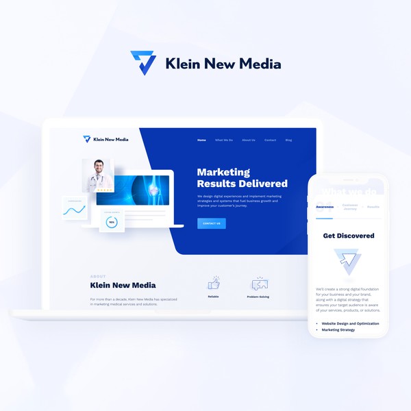 Klein New Media - Branding and Website design