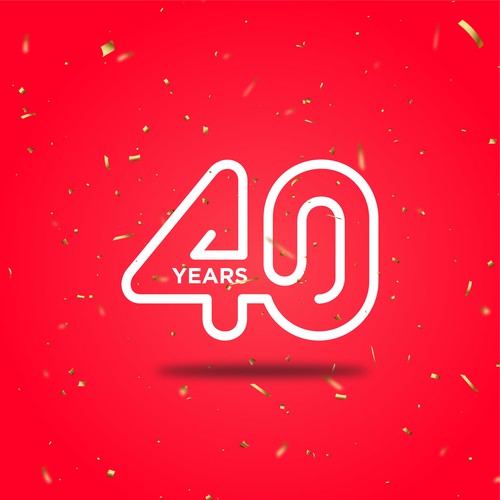 Looking for a modern, expressive 40 years jubilee logo Design by syifa maulana